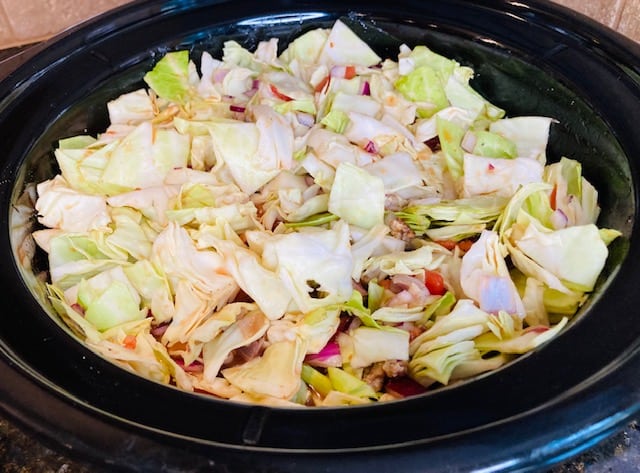 Slow cooker cabbage soup.