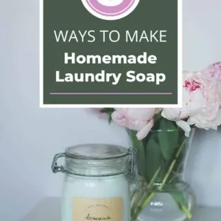 Make your own homemade laundry soap today! Whether you prefer powder, detergent tabs, crystals, or liquid soap, the ingredients are cheap, and the process is simple. With six choices to choose from, you will never be without a DIY laundry detergent recipe again!