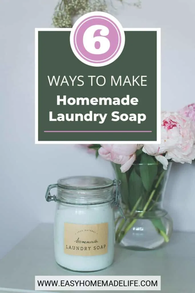Make your own homemade laundry soap today! Whether you prefer powder, detergent tabs, crystals, or liquid soap, the ingredients are cheap, and the process is simple. With six choices to choose from, you will never be without a DIY laundry detergent recipe again!