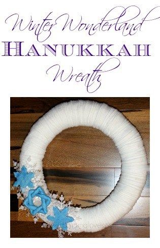 Winter wonderland Hanukkah wreath.