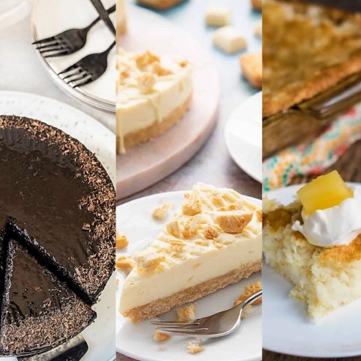 3-ingredient cake recipes collage.