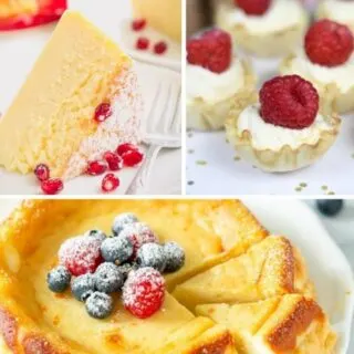 3-ingredient cheesecake recipes collage.