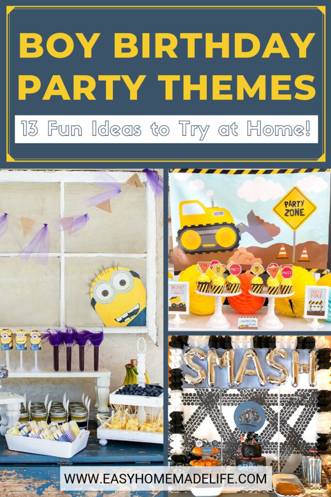 28 Awesome Boys Birthday Party Ideas for Toddlers (2024)  A Visual  Merriment: Kids Crafts, Adult DIYs, Parties, Planning + Home Decor