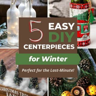 DIY winter decor centerpieces