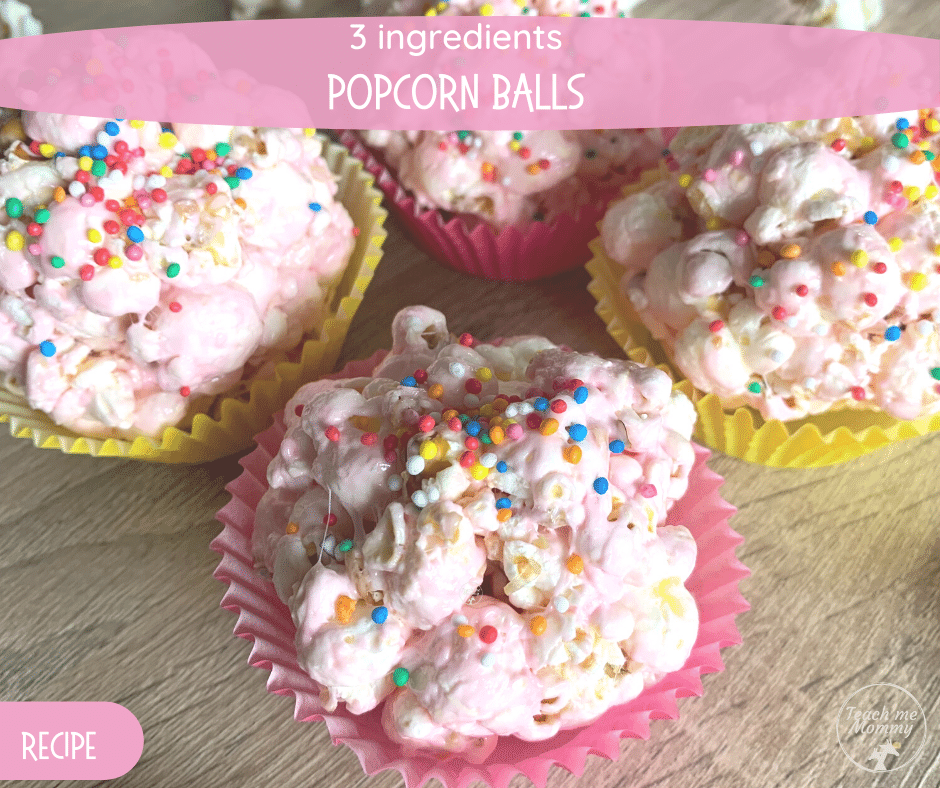 3-ingredients popcorn balls.
