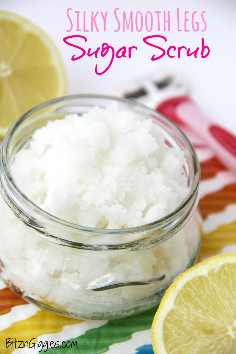 Silky smooth legs sugar scrub.