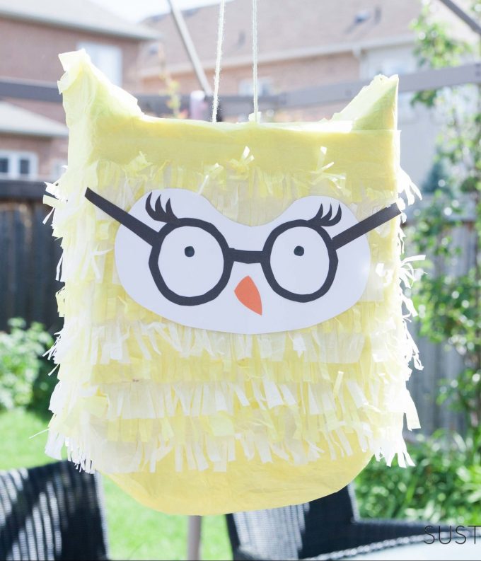 DIY owl pinata.