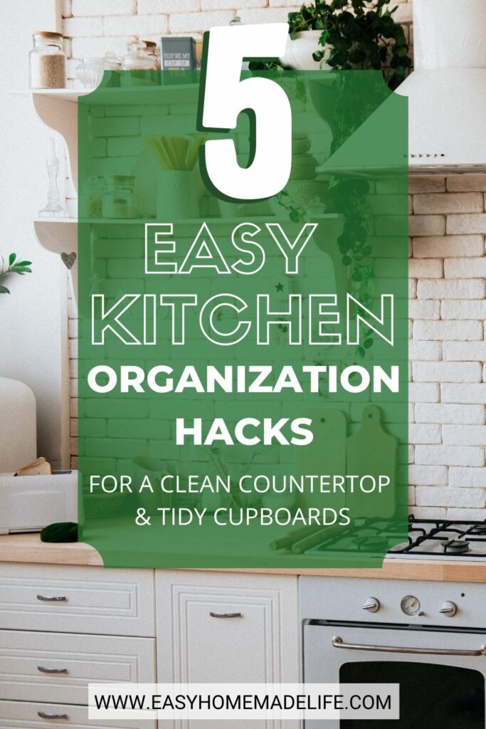 Check out these great kitchen organization hacks for how to organize a small kitchen without a pantry. If that’s your house, you’ll love our list of simple and cheap tips. It’s much easier to whip up meals when the heart of the home is neat and tidy.