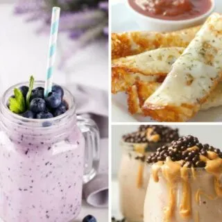 Quick snack recipes collage.