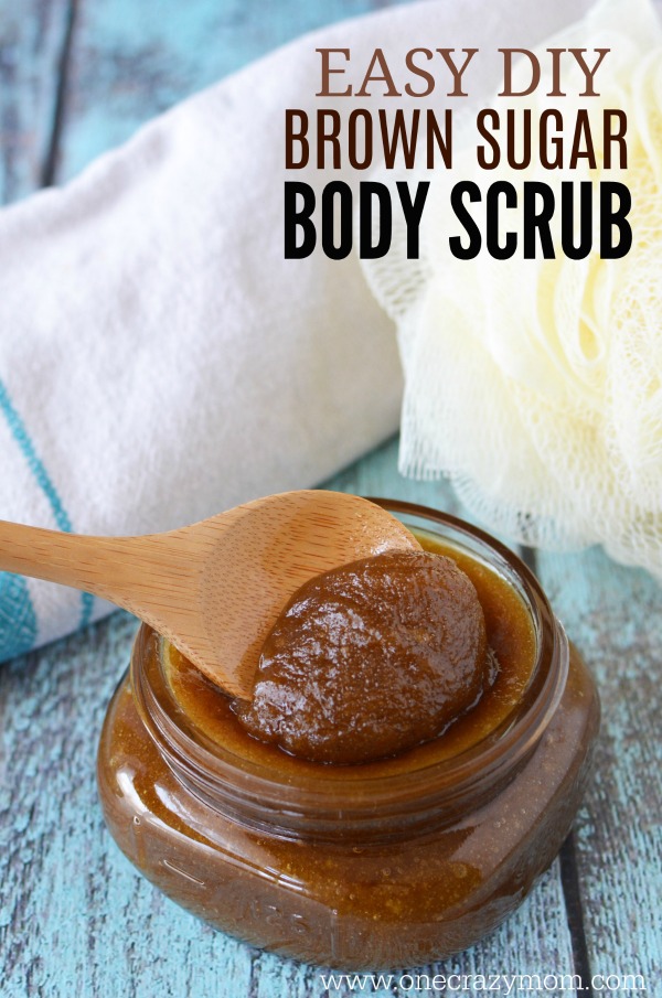 Easy DIY brown sugar body scrub.