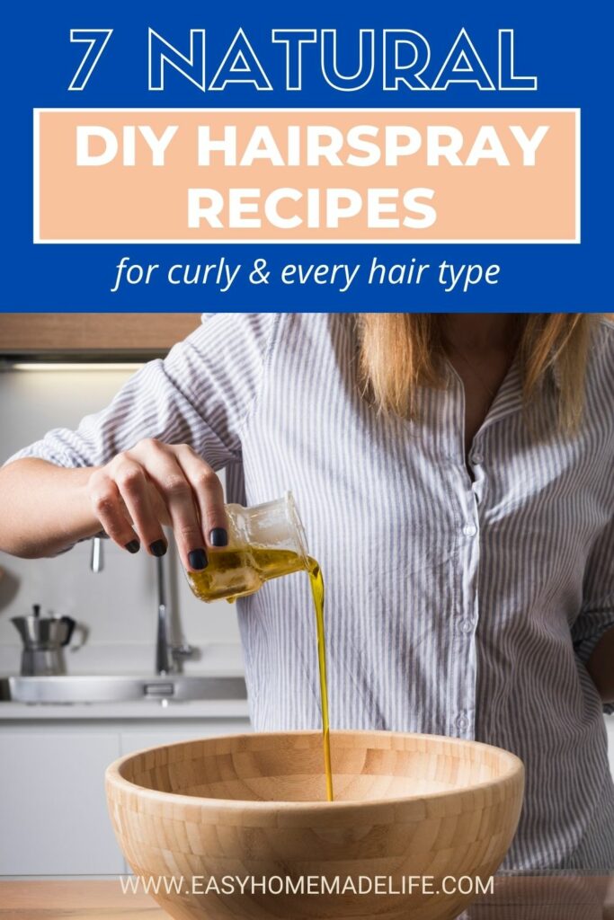 7 natural DIY hairspray recipes for curly and every hair type.