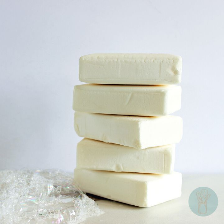 A stack of antibacterial soap.