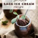 Chocolate sage ice cream recipe.