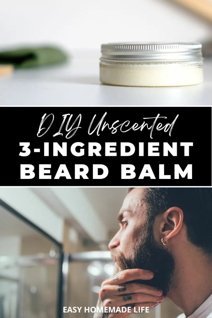 Diy unscented 3-ingredient beard balm.