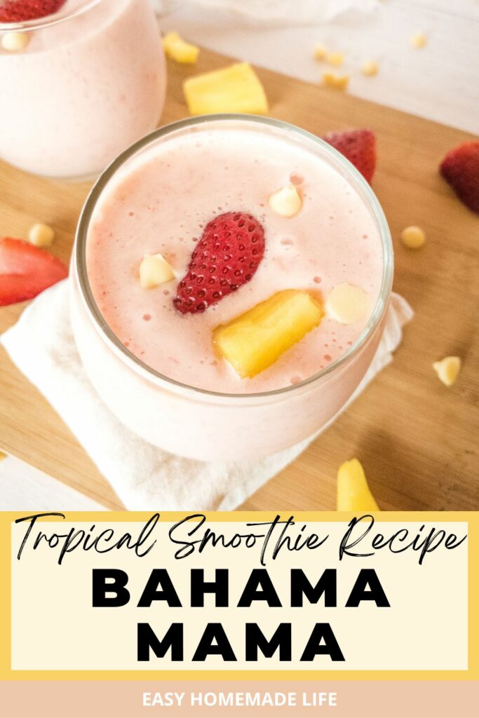 Tropical smoothie recipe, bahama mama.
