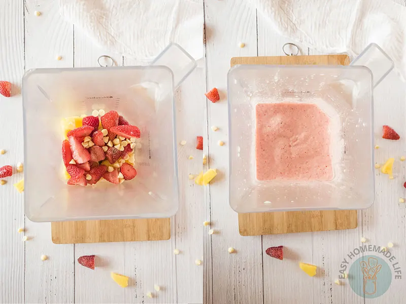 Frozen strawberry smoothie