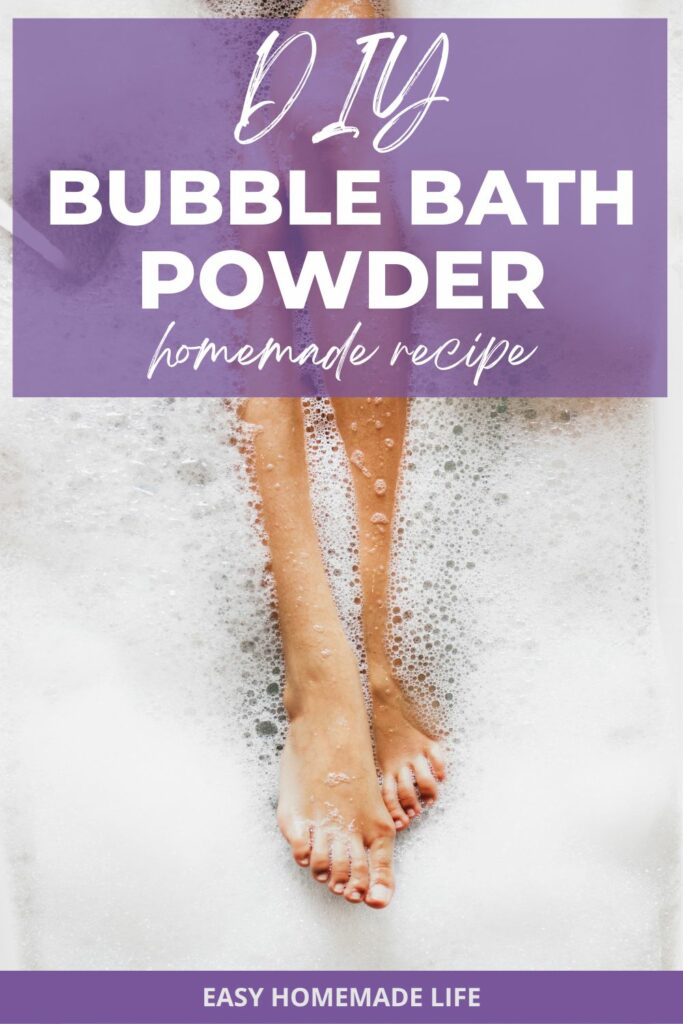 DIY bubble bath powder homemade recipe.