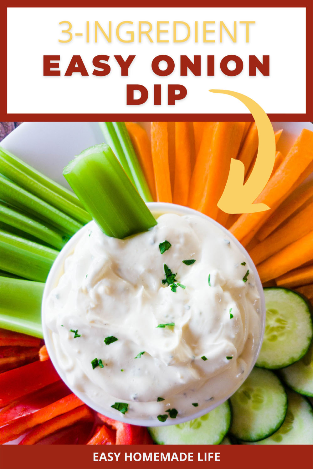 3-ingredient easy onion dip.