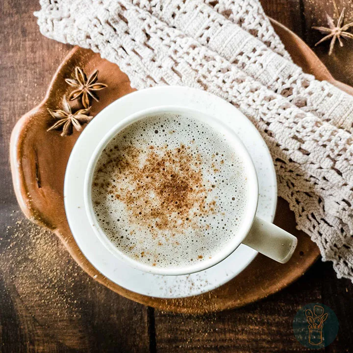 A cup of chocolate chai tea.