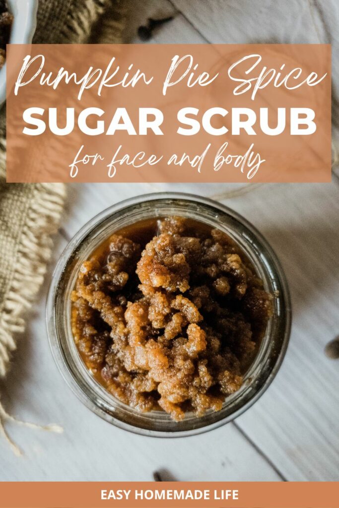 Pumpkin pie spice sugar scrub for face and body.