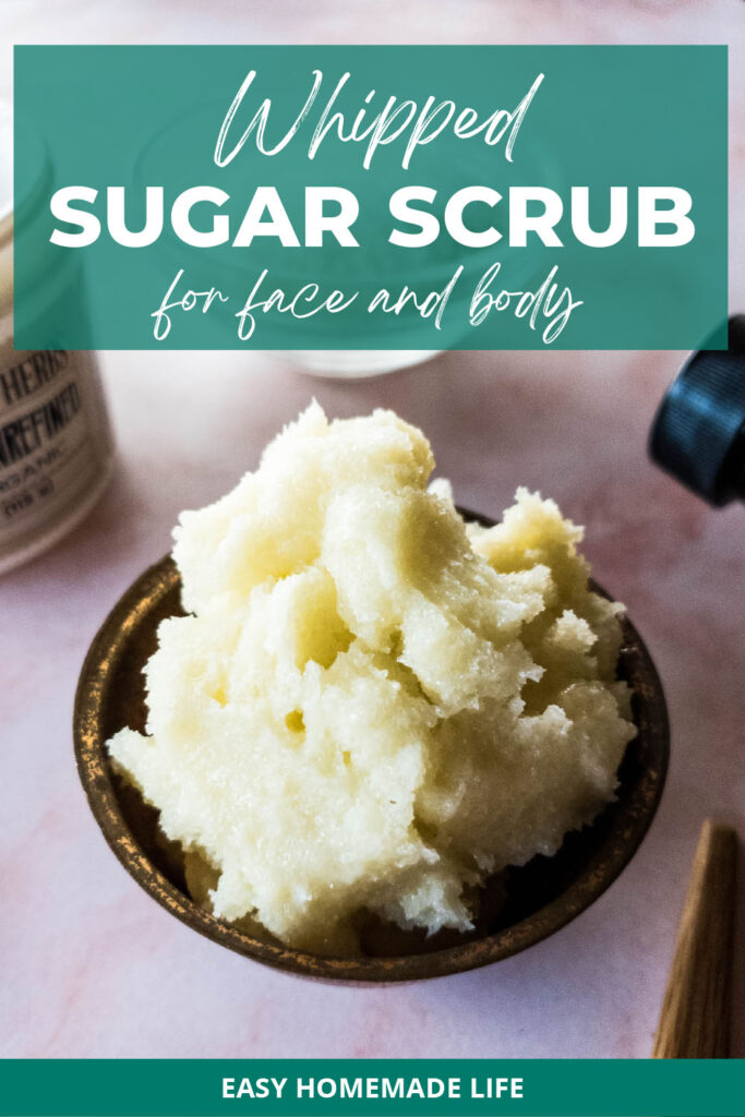Whipped sugar scrub for face and body.