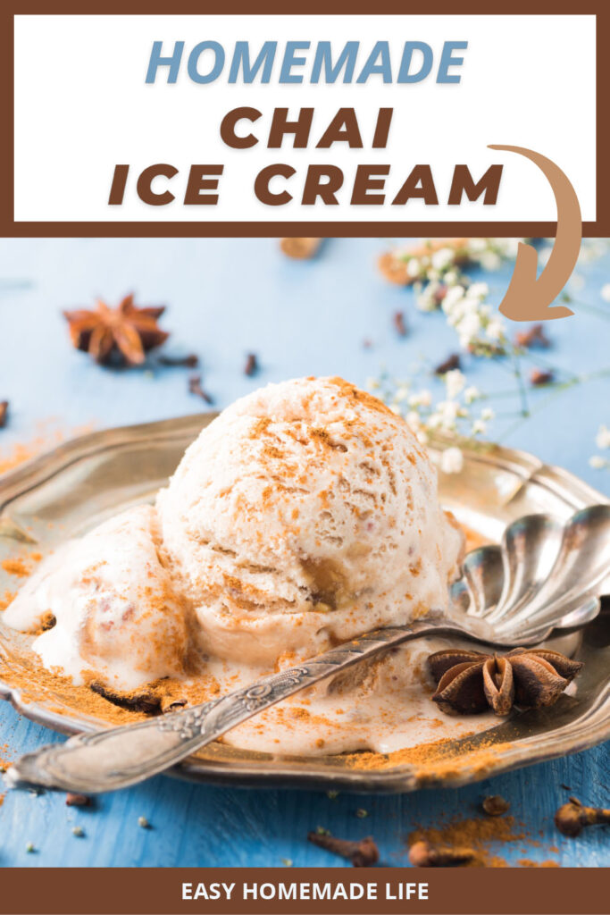 Homemade chai ice cream.