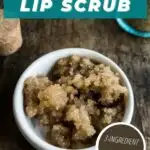 Brown sugar lip scrub, 3-ingredient DIY recipe.