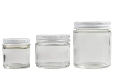 Clear glass jars