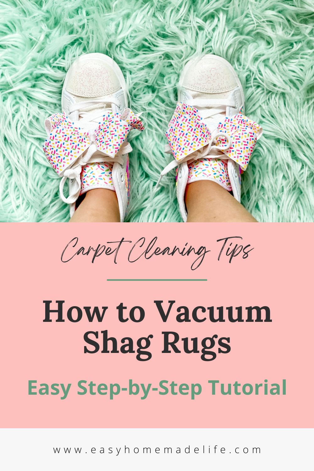 Carpet cleaning tips. How to vacuum shag rugs. Easy step-by-step tutorial.