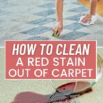 How to clean a red stain out of carpet.