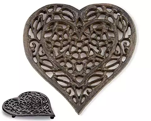 Cast Iron Heart Trivet