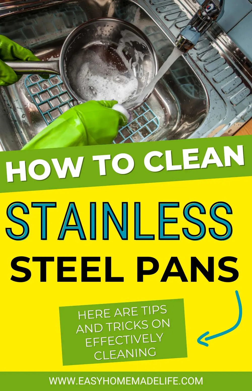 How to clean stainless steel pans.