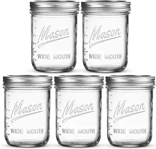 Wide Mouth Mason Jars