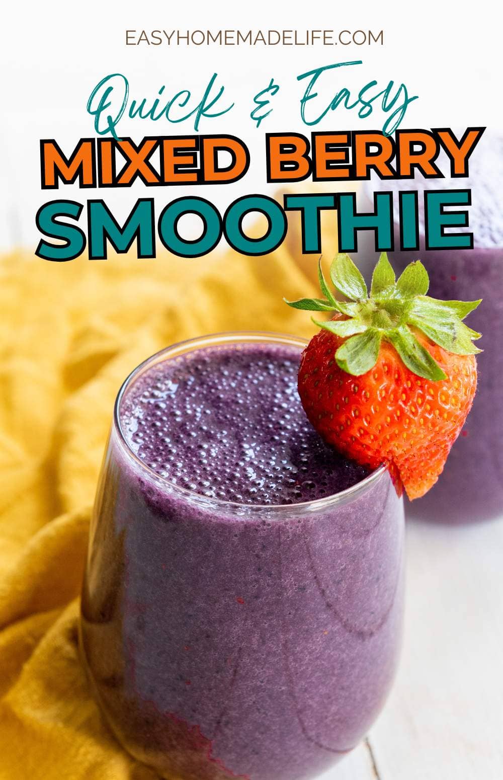 5-Ingredient Mixed Berry Smoothie Recipe
