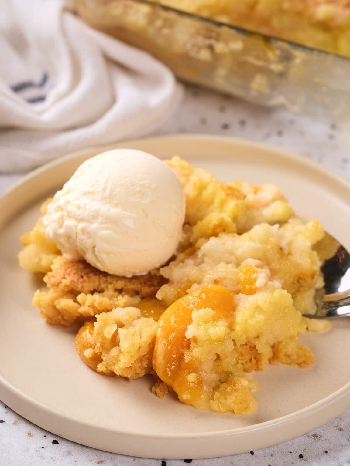 Peach Cobbler Made with Cake Mix Recipe